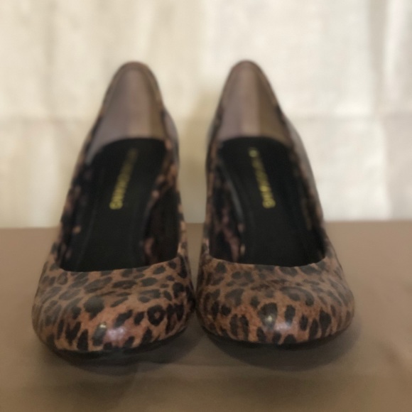 Tan-black Leopard heels - Picture 2 of 7